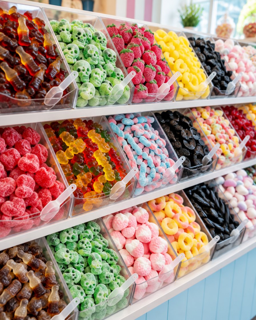 A Swedish pick-and-mix candy wall